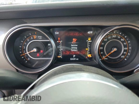 2022 Jeep Gladiator Overland with VIN 1C6HJTFG2NL154325, listed as a Copart auction lot 42418385 with 32,439 mi miles and Salvage title. Bid and sale history available at DreamBid. Image 9.