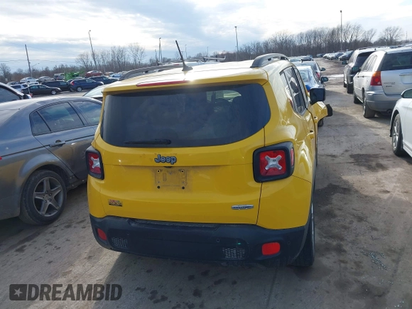 2016 Jeep Renegade Latitude with VIN ZACCJABT1GPE29482, listed as a IAAI auction lot 41694187 with Not Provided miles and . Bid and sale history available at carsss.com. Image 15.