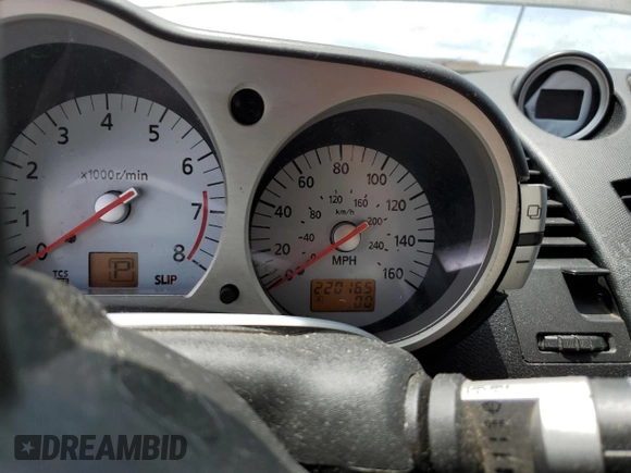 2004 Nissan 350Z Touring with VIN JN1AZ34D34T152547, listed as a Copart auction lot 55356615 with 220,165 mi miles and Clean Title. Bid and sale history available at carsss.com. Image 9.