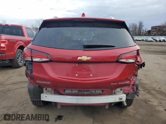 2022 Chevrolet Equinox Premier z VIN 3GNAXXEV3NS106575, wystawiony jako Copart lot #47124345 z przebiegiem 44 737 mil mil oraz Szkoda całkowita • Salvage title. Historia ofert i sprzedaży dostępna na DreamBid. Obrazek 6.