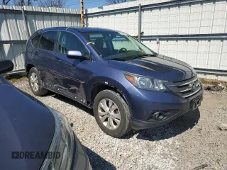2013 Honda CR-V EX with VIN 2HKRM4H51DH689817, listed as a Copart auction lot 53637875 with 161,301 mi miles and Salvage Title. Bid and sale history available at carsss.com. Image 4.