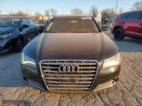 2012 Audi A8 L with VIN WAURVAFD4CN014156, listed as a Copart auction lot 89223655 with 167,788 mi miles and Salvage Title. Bid and sale history available at carsss.com. Image 5.