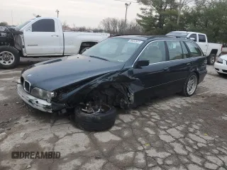 2001 BMW 5 Series 525iT with VIN WBADS33431GD50002, listed as a Copart auction lot 86652624 with 0 mi miles and Salvage Title. Bid and sale history available at carsss.com. Image 1.