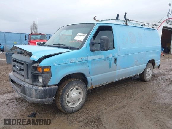 2012 Ford Econoline Cargo Commercial with VIN 1FTNE1EW4CDA80250, listed as a IAAI auction lot 41566553 with 197,626 mi miles and . Bid and sale history available at carsss.com. Image 2.