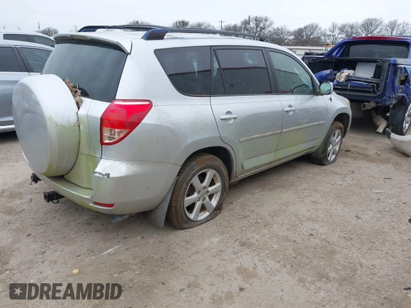 2008 Toyota RAV4 Ltd with VIN JTMZK31V586015535, listed as a IAAI auction lot 41615780 with 284,183 mi miles. Bid and sale history available at carsss.com. Image 4.