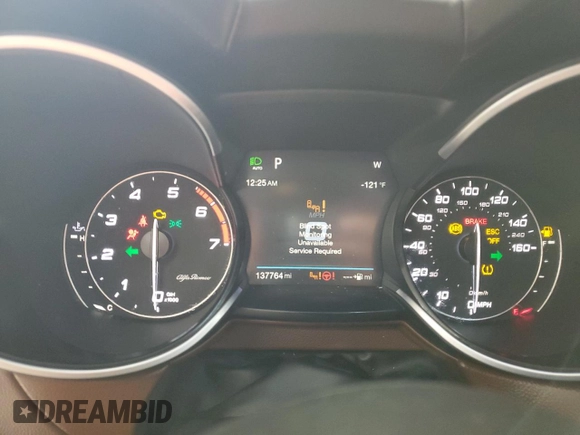 2018 Alfa Romeo Stelvio Ti z VIN ZASFAKBN4J7C22701, wystawiony jako Copart lot #48041535 z przebiegiem 137 764 mil mil oraz Szkoda całkowita • Salvage title. Historia ofert i sprzedaży dostępna na DreamBid. Obrazek 9.