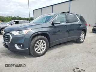 2020 Chevrolet Traverse LT Cloth with VIN 1GNEVGKW7LJ179001, listed as a Copart auction lot 59376115 with 76,831 mi miles and Salvage title. Bid and sale history available at DreamBid. Image 1.