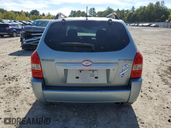 2007 Hyundai Tucson GLS with VIN KM8JM12B07U632606, listed as a Copart auction lot 71704864 with 136,655 mi miles and Clean Title. Bid and sale history available at carsss.com. Image 6.
