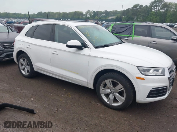 2018 Audi Q5 Premium Plus z VIN WA1BNAFY6J2214696, wystawiony jako IAAI lot #42350132 z przebiegiem 54 550 mil mil oraz . Historia ofert i sprzedaży dostępna na DreamBid. Obrazek 1.