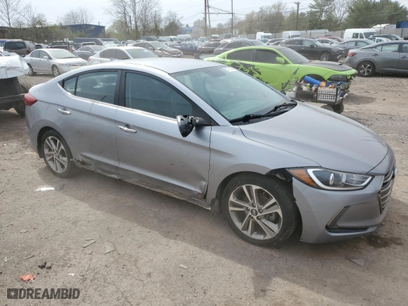 2017 Hyundai Elantra Limited with VIN 5NPD84LF0HH206970, listed as a Copart auction lot 53753345 with 78,000 mi miles and Salvage Title. Bid and sale history available at carsss.com. Image 4.