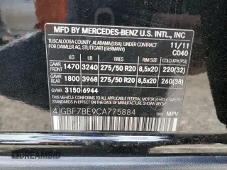 2012 Mercedes-Benz GL-Class GL 450 with VIN 4JGBF7BE9CA775884, listed as a Copart auction lot 81447043 with 163,514 mi miles and Salvage Title. Bid and sale history available at carsss.com. Image 13.
