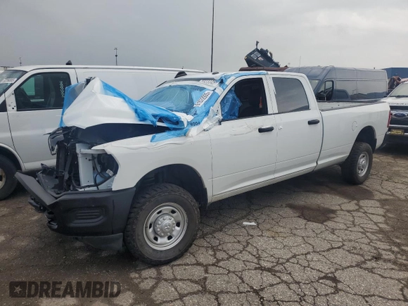 2023 Ram 2500 Tradesman with VIN 3C6UR5HJ9PG587488, listed as a Copart auction lot 61572935 with 43,791 mi miles and Clean title. Bid and sale history available at DreamBid. Image 1.