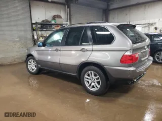 2005 BMW X5 3.0i with VIN 5UXFA13515LY23724, listed as a Copart auction lot 47836155 with 146,836 mi miles and Salvage Title. Bid and sale history available at carsss.com. Image 2.