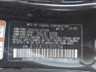 2020 Subaru BRZ Limited with VIN JF1ZCAC11L9701354, listed as a IAAI auction lot 41790313 with 45,778 mi miles. Bid and sale history available at carsss.com. Image 9.