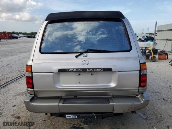 1997 Lexus LX 450 Luxury Wagon with VIN JT6HJ88J4V0172381, listed as a Copart auction lot 47231525 with 438,043 mi miles and Salvage Title. Bid and sale history available at carsss.com. Image 6.