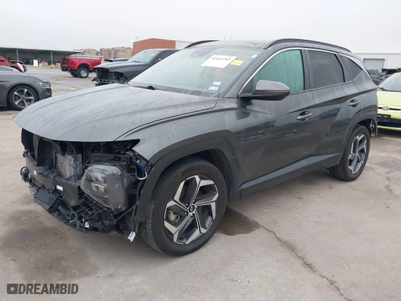 2023 Hyundai Tucson Hybrid SEL Convenience with VIN KM8JFCA11PU127771, listed as a IAAI auction lot 41465283 with 32,735 mi miles. Bid and sale history available at carsss.com. Image 21.