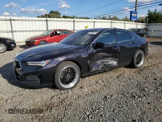 2021 Acura TLX Technology with VIN 19UUB5F45MA006185, listed as a Copart auction lot 75208674 with 58,912 mi miles and Salvage title. Bid and sale history available at DreamBid. Image 1.