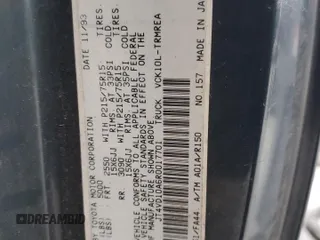 1994 Toyota T100 DX with VIN JT4VD10A6R0017701, listed as a Copart auction lot 46034975 with 219,651 mi miles and Salvage Title. Bid and sale history available at DreamBid. Image 12.