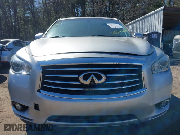 2013 Infiniti JX35 z VIN 5N1AL0MM1DC325491, wystawiony jako IAAI lot #41784006 z przebiegiem 168 557 mil mil oraz . Historia ofert i sprzedaży dostępna na DreamBid. Obrazek 6.
