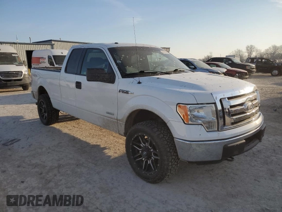 2012 Ford F-150 XL with VIN 1FTFX1ET4CFB75819, listed as a Copart auction lot 47491405 with 122,955 mi miles and Salvage Title. Bid and sale history available at carsss.com. Image 4.