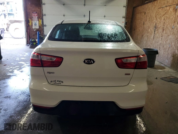 2016 Kia Rio LX with VIN KNADM4A34G6000917, listed as a Copart auction lot 54165495 with 113,272 mi miles and Salvage Title. Bid and sale history available at carsss.com. Image 6.