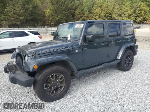 2017 Jeep Wrangler Unlimited Sahara with VIN 1C4BJWEG1HL653316, listed as a Copart auction lot 74277604 with 70,860 mi miles and Non repairable. Bid and sale history available at DreamBid. Image 1.