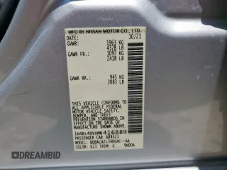 2021 Nissan Altima SV with VIN 1N4BL4DVXMN416889, listed as a Copart auction lot 58020005 with 14,440 mi miles and Salvage title. Bid and sale history available at DreamBid. Image 13.