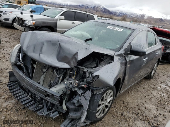 2019 Nissan Sentra SV with VIN 3N1AB7AP0KY279741, listed as a Copart auction lot 47864045 with 0 mi miles and Salvage Title. Bid and sale history available at carsss.com. Image 1.