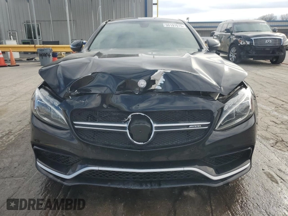 2017 Mercedes-Benz C 63 S AMG with VIN WDDWJ8HB9HF458856, listed as a Copart auction lot 50197615 with 48,293 mi miles and Salvage Title. Bid and sale history available at carsss.com. Image 5.