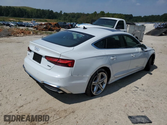 2022 Audi A5 Sportback S line Premium Plus with VIN WAUFACF55NA006421, listed as a Copart auction lot 57168322 with 13,109 mi miles. Bid and sale history available at carsss.com. Image 4.