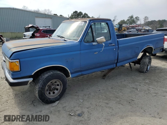 1990 Ford F-150 with VIN 1FTEF14N6LNB21235, listed as a Copart auction lot 46149815 with 76,777 mi miles and Salvage Title. Bid and sale history available at carsss.com. Image 1.