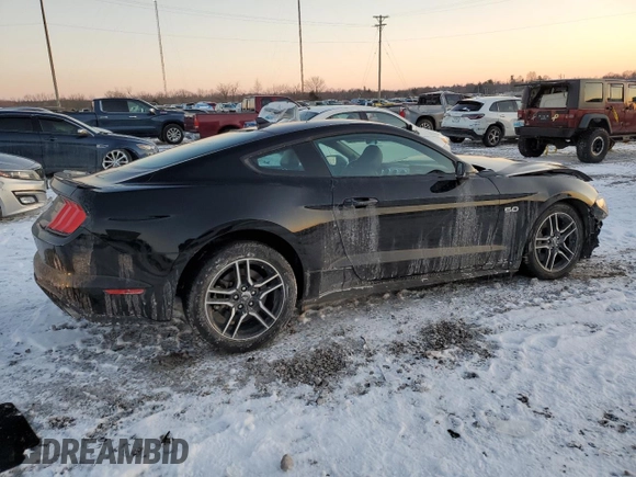 2022 Ford Mustang GT with VIN 1FA6P8CF1N5105683, listed as a Copart auction lot 46251905 with 49,344 mi miles and Salvage title. Bid and sale history available at DreamBid. Image 3.