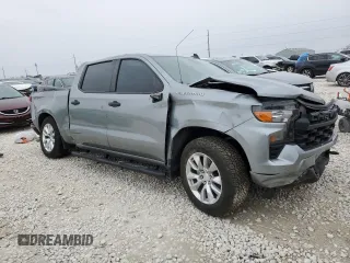 2024 Chevrolet Silverado 1500 Custom with VIN 1GCPDBEK0RZ159795, listed as a Copart auction lot 46413985 with 52,454 mi miles and Salvage Title. Bid and sale history available at DreamBid. Image 4.
