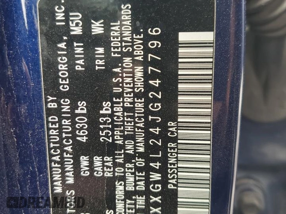 2018 Kia Optima SX with VIN 5XXGW4L24JG247796, listed as a Copart auction lot 51055825 with 106,915 mi miles and Salvage title. Bid and sale history available at DreamBid. Image 13.