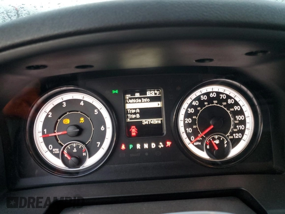 2021 Ram 1500 Tradesman with VIN 1C6RR7FG4MS523565, listed as a Copart auction lot 73633484 with 34,749 mi miles and Salvage title. Bid and sale history available at DreamBid. Image 9.