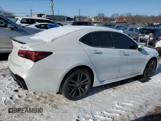 2020 Acura TLX w/A-Spec Pkg with VIN 19UUB1F63LA011748, listed as a Copart auction lot 87382834 with 0 mi miles and Salvage Title. Bid and sale history available at carsss.com. Image 3.