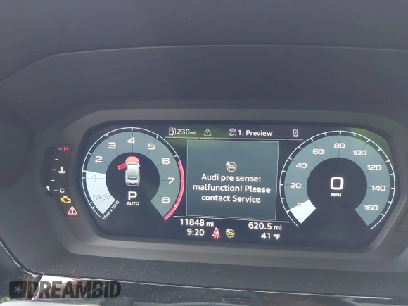 2023 Audi A3 Premium z VIN WAUAUDGY4PA122471, wystawiony jako IAAI lot #41988335 z przebiegiem 11 848 mil mil oraz . Historia ofert i sprzedaży dostępna na DreamBid. Obrazek 7.