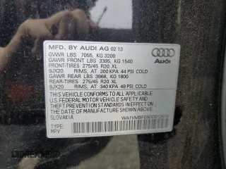 2013 Audi Q7 3.0L TDI Prestige with VIN WA1VMBFE9DD012410, listed as a Copart auction lot 48388015 with 132,906 mi miles and Salvage Title. Bid and sale history available at carsss.com. Image 13.