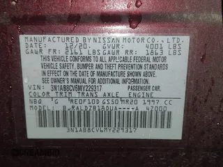 2021 Nissan Sentra SV with VIN 3N1AB8CV6MY229317, listed as a IAAI auction lot 41744814 with 92,771 mi miles. Bid and sale history available at carsss.com. Image 9.