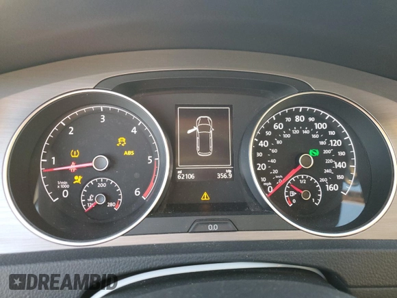 2015 Volkswagen Golf SE with VIN 3VWCA7AU1FM517119, listed as a Copart auction lot 80885134 with 62,106 mi miles and Salvage Title. Bid and sale history available at DreamBid. Image 9.