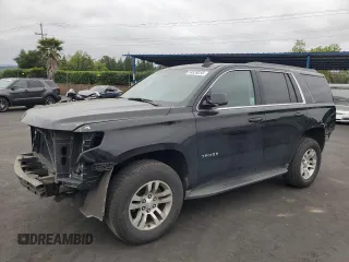 2018 Chevrolet Tahoe LS with VIN 1GNSCAKC8JR197579, listed as a Copart auction lot 54539255 with 95,588 mi miles and Salvage title. Bid and sale history available at DreamBid. Image 1.