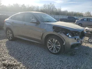 2016 BMW X6 xDrive50i with VIN 5UXKU6C57G0R33958, listed as a Copart auction lot 49774065 with 124,226 mi miles and Salvage Title. Bid and sale history available at carsss.com. Image 4.