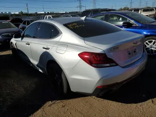 2019 Genesis G70 3.3T Advanced with VIN KMTG34LE1KU014443, listed as a Copart auction lot 76168624 with 44,300 mi miles and Salvage Title. Bid and sale history available at carsss.com. Image 2.