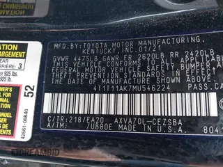 2021 Toyota Camry SE Nightshade with VIN 4T1T11AK7MU546224, listed as a IAAI auction lot 42149149 with 81,996 mi miles and . Bid and sale history available at carsss.com. Image 9.