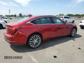 2025 Cadillac CT5 Premium Luxury with VIN 1G6DS5RKXS0109892, listed as a Copart auction lot 61814765 with 1,403 mi miles and Salvage title. Bid and sale history available at DreamBid. Image 3.
