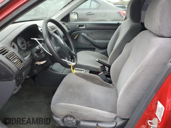2002 Honda Civic EX with VIN 2HGES26792H554976, listed as a Copart auction lot 53095385 with 253,228 mi miles and Salvage Title. Bid and sale history available at DreamBid. Image 7.