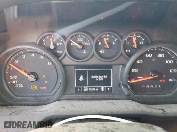 2022 Chevrolet Silverado 1500 Custom with VIN 3GCPDBEK0NG526415, listed as a Copart auction lot 84679614 with 55,104 mi miles and Salvage Title. Bid and sale history available at carsss.com. Image 9.