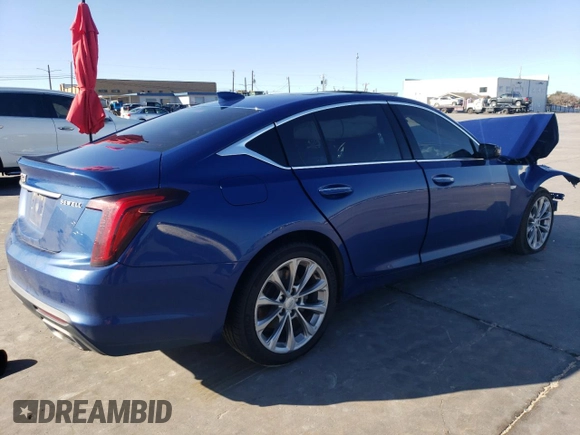 2021 Cadillac CT5 Premium Luxury with VIN 1G6DN5RW8M0135940, listed as a Copart auction lot 86903414 with Not Provided miles and Salvage Title. Bid and sale history available at DreamBid. Image 3.