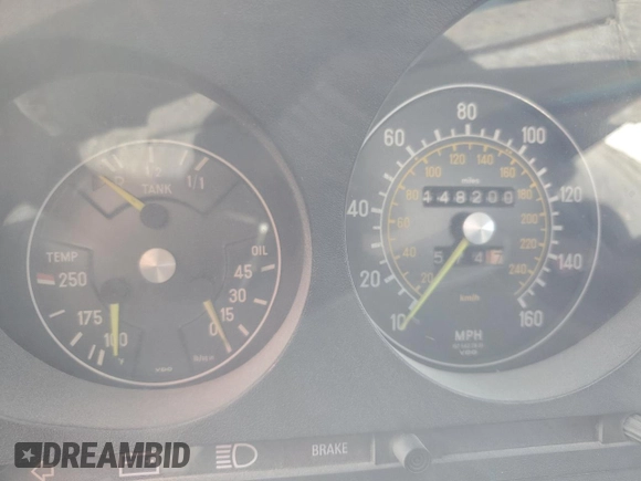 1979 Mercedes-Benz SL with VIN 10704412056845, listed as a Copart auction lot 74874294 with 148,200 mi miles and Salvage title. Bid and sale history available at DreamBid. Image 9.