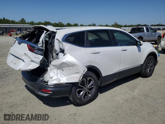 2020 Honda CR-V EX with VIN 2HKRW2H55LH689235, listed as a Copart auction lot 53967155 with 49,166 mi miles and Salvage Title. Bid and sale history available at carsss.com. Image 3.